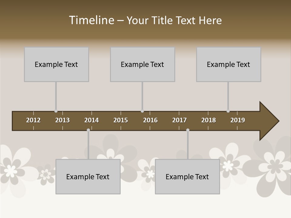 Seventies Flowers Brush PowerPoint Template