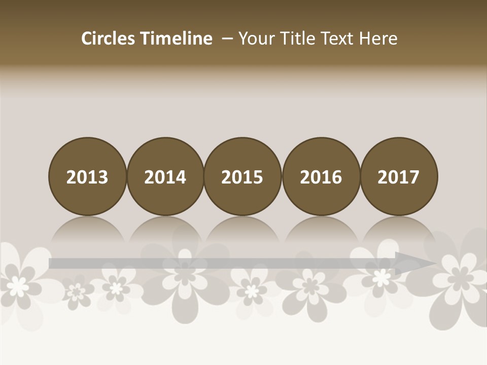 Seventies Flowers Brush PowerPoint Template