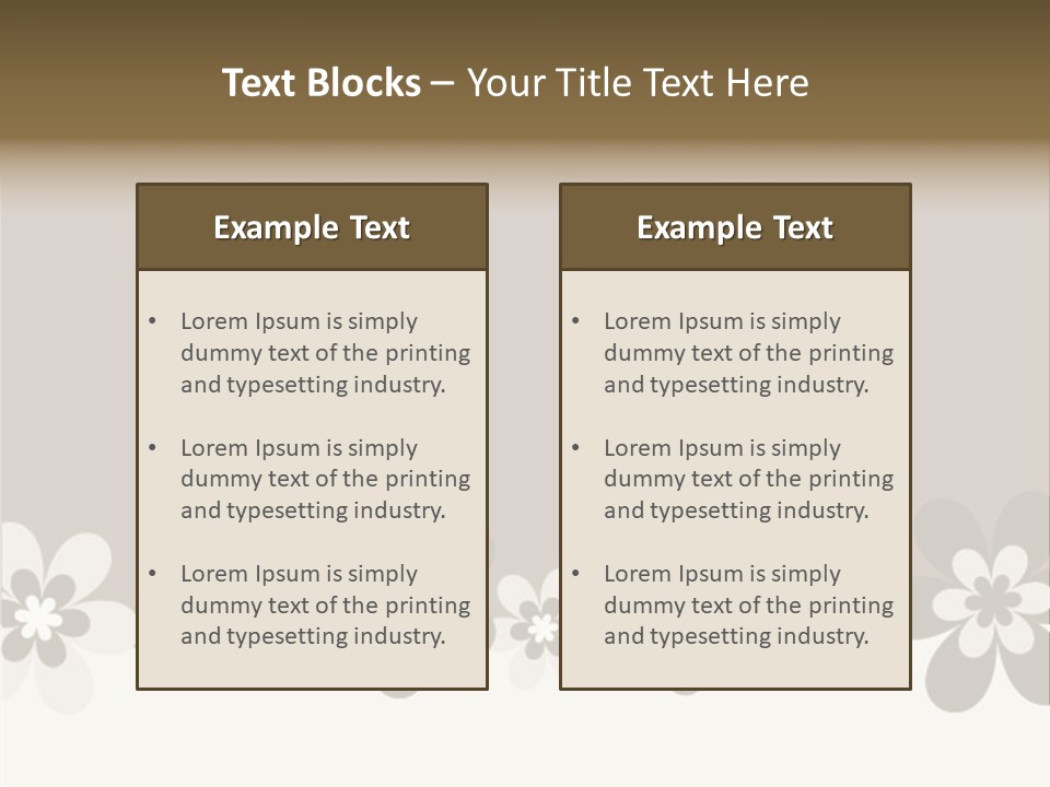 Seventies Flowers Brush PowerPoint Template