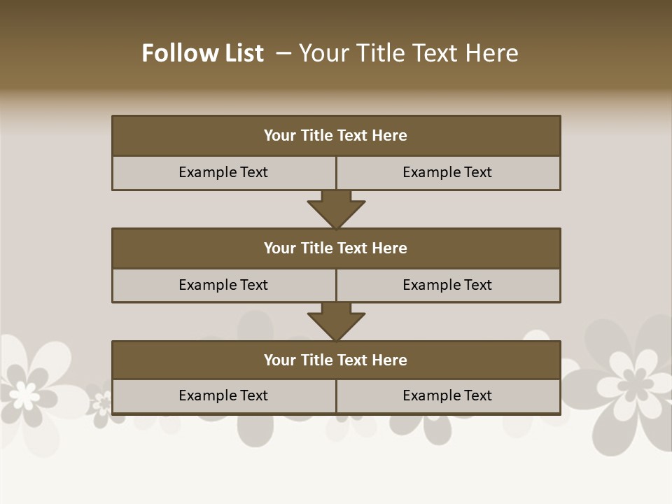 Seventies Flowers Brush PowerPoint Template