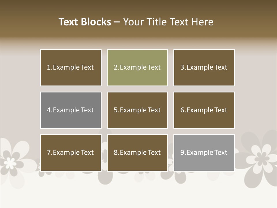 Seventies Flowers Brush PowerPoint Template