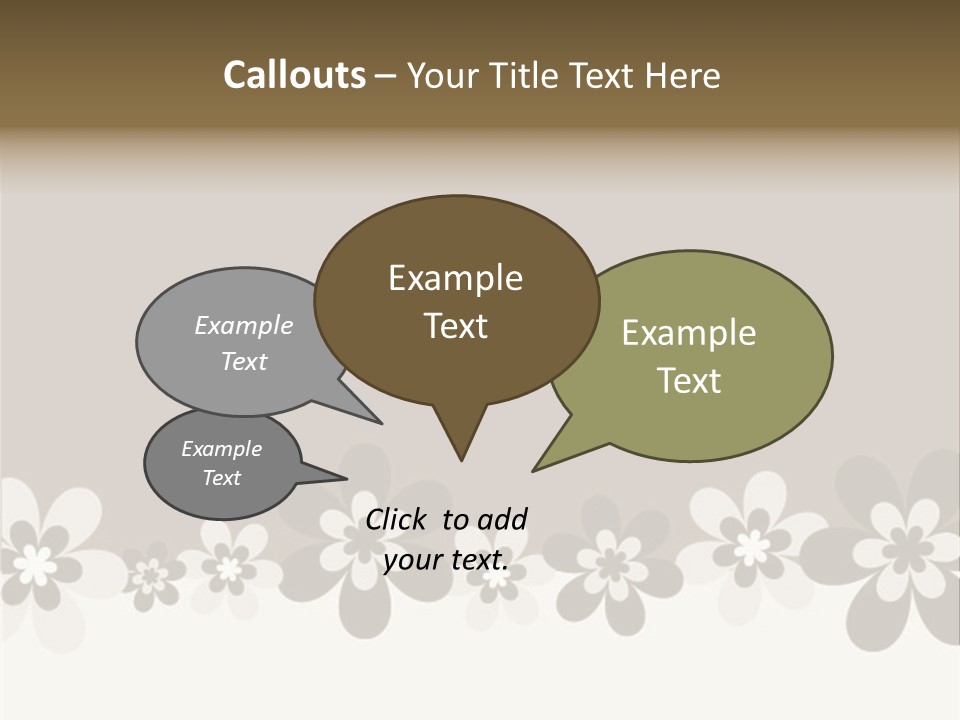 Seventies Flowers Brush PowerPoint Template