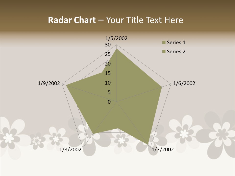 Seventies Flowers Brush PowerPoint Template