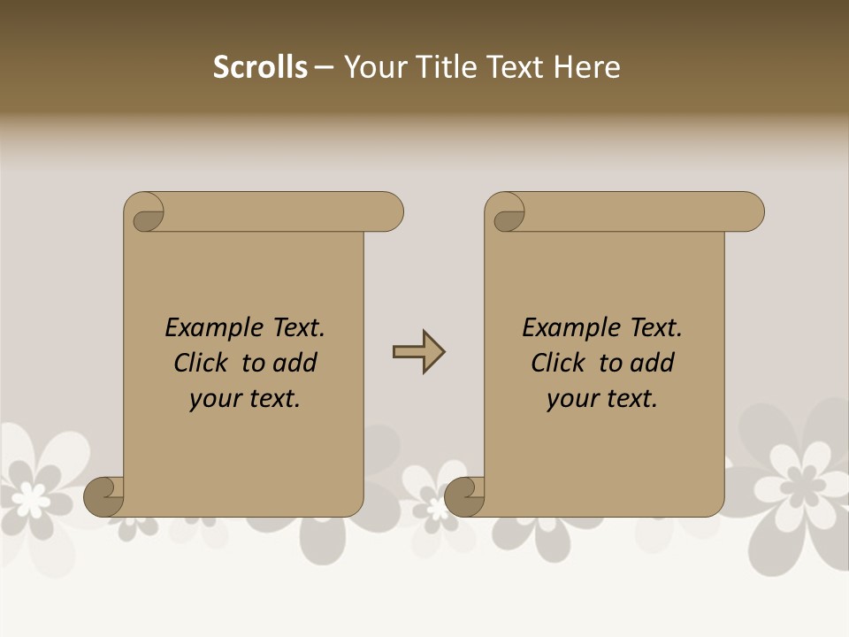 Seventies Flowers Brush PowerPoint Template