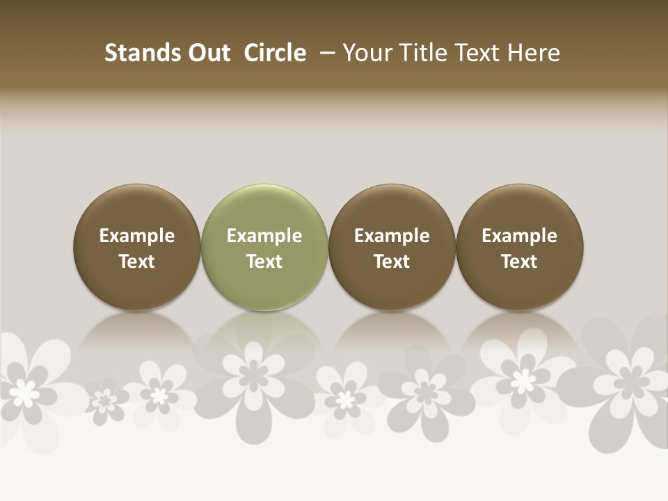 Seventies Flowers Brush PowerPoint Template