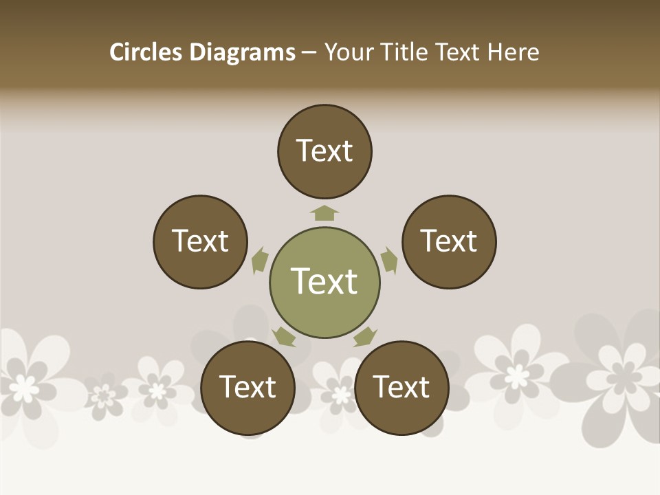 Seventies Flowers Brush PowerPoint Template