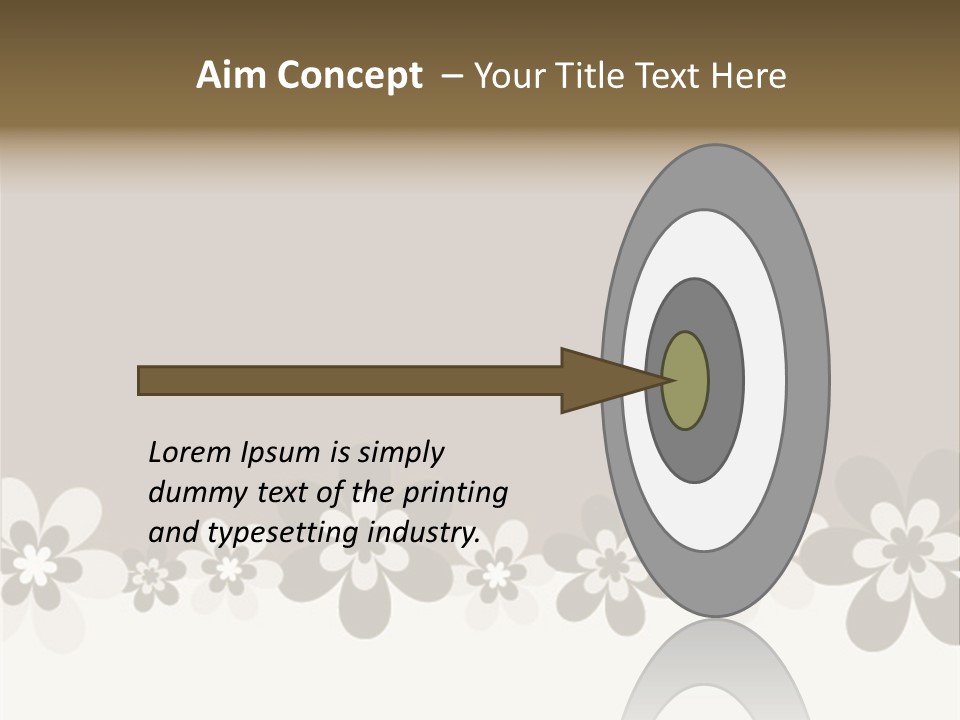 Seventies Flowers Brush PowerPoint Template