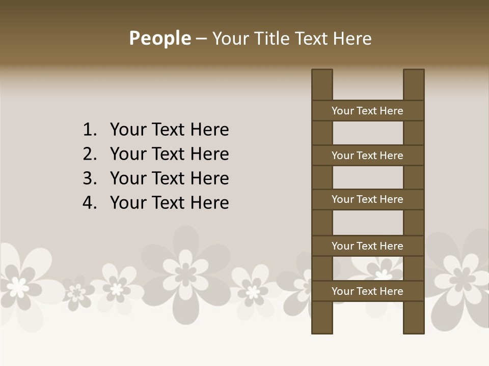 Seventies Flowers Brush PowerPoint Template