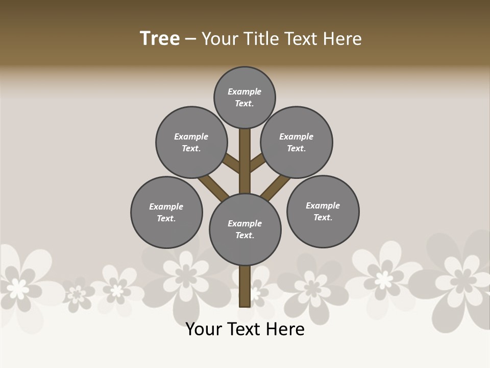 Seventies Flowers Brush PowerPoint Template