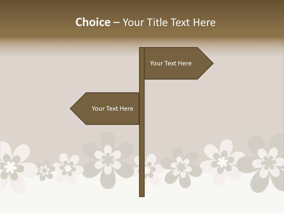 Seventies Flowers Brush PowerPoint Template