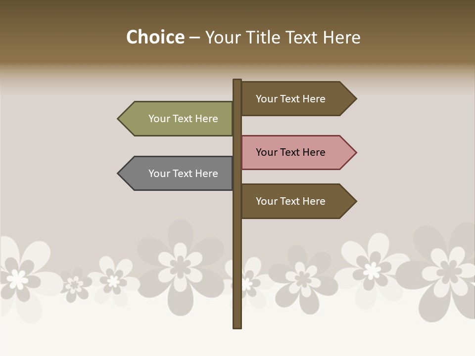 Seventies Flowers Brush PowerPoint Template