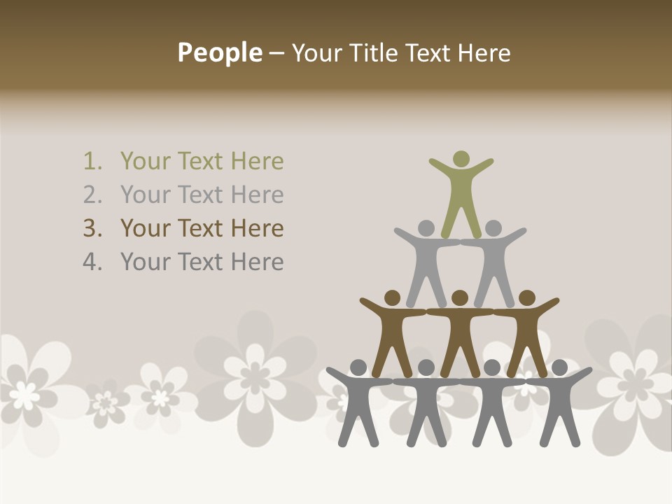 Seventies Flowers Brush PowerPoint Template