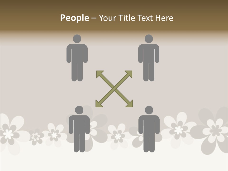 Seventies Flowers Brush PowerPoint Template