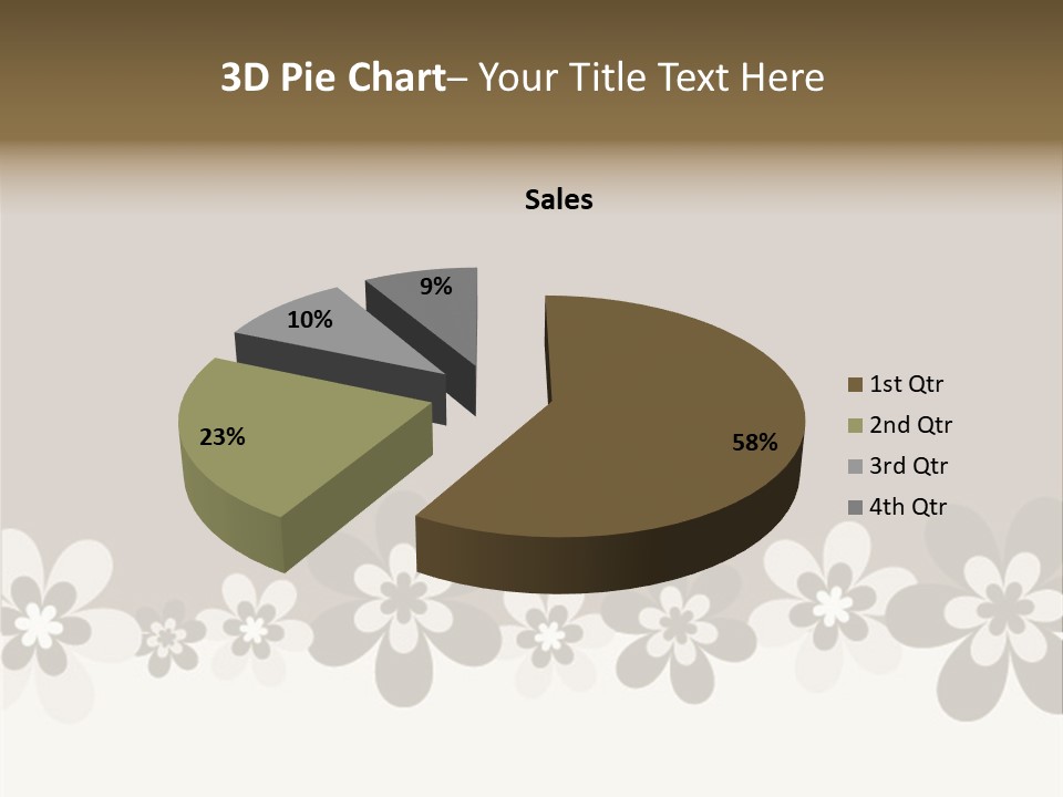 Seventies Flowers Brush PowerPoint Template