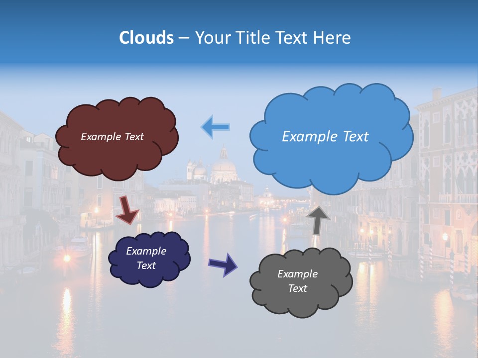Tourism Clouds Travel PowerPoint Template