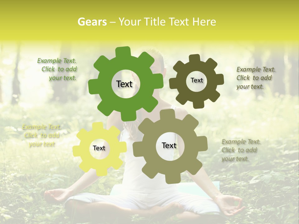 Fitness Recreation White PowerPoint Template