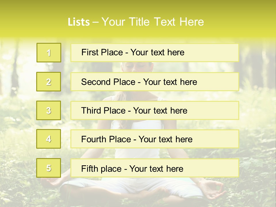 Fitness Recreation White PowerPoint Template