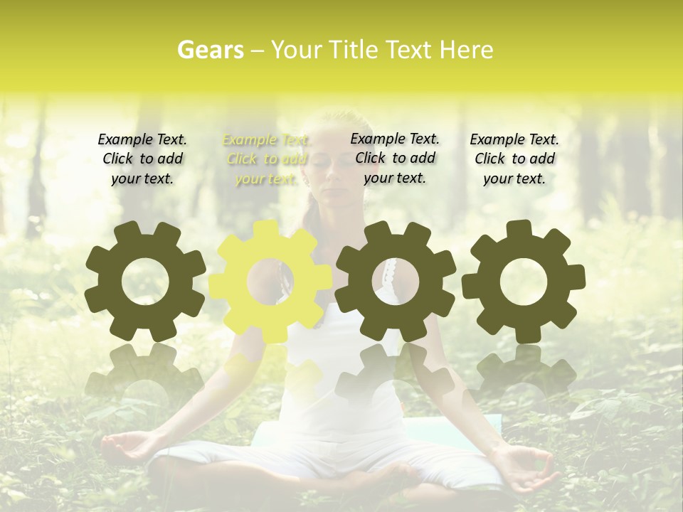 Fitness Recreation White PowerPoint Template