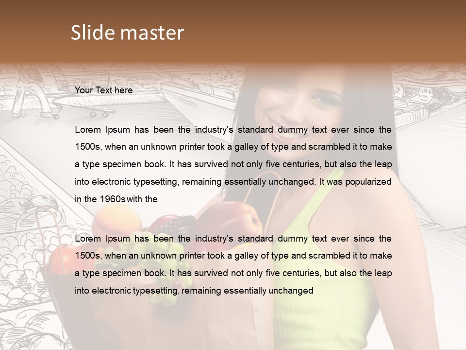 Portrait Fruit Person PowerPoint Template