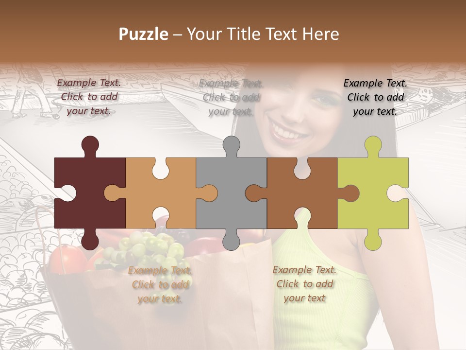 Portrait Fruit Person PowerPoint Template