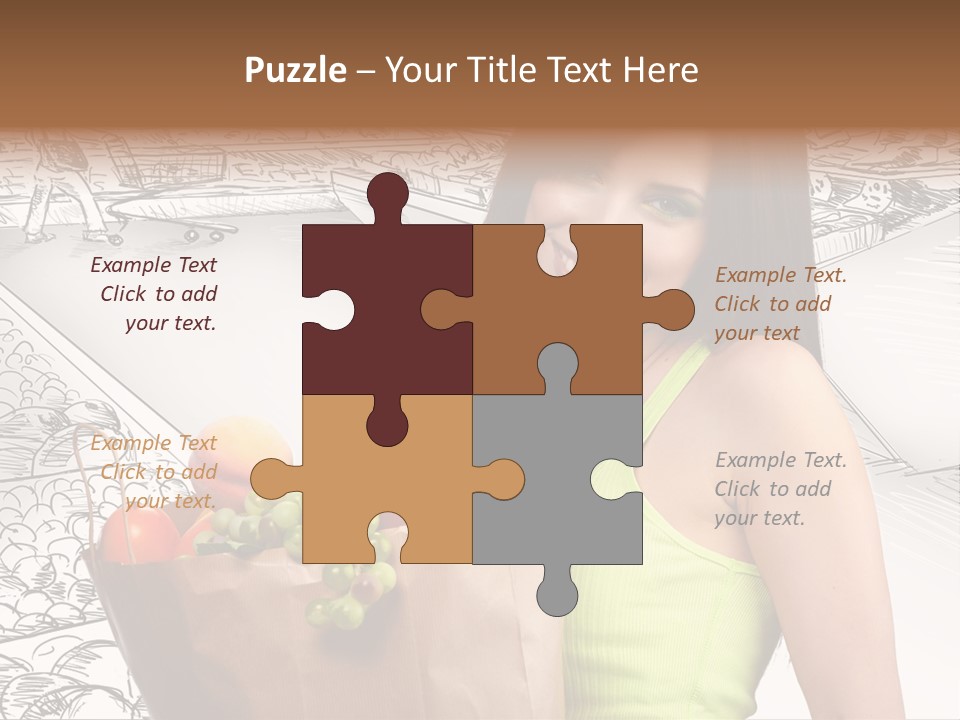 Portrait Fruit Person PowerPoint Template