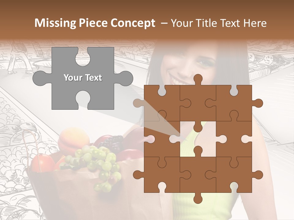 Portrait Fruit Person PowerPoint Template