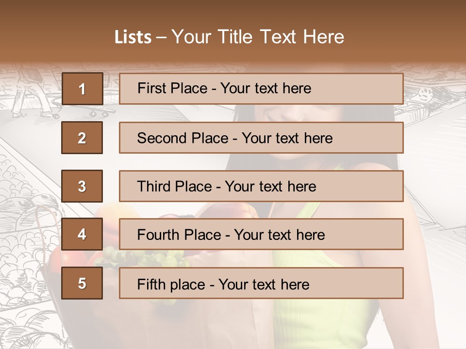 Portrait Fruit Person PowerPoint Template