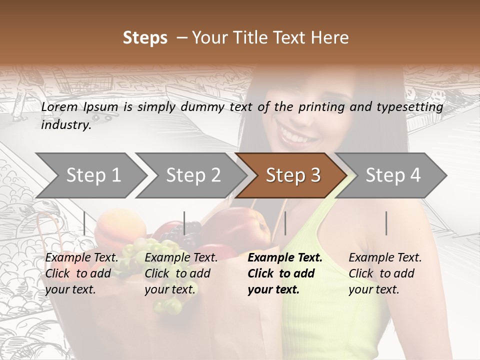Portrait Fruit Person PowerPoint Template