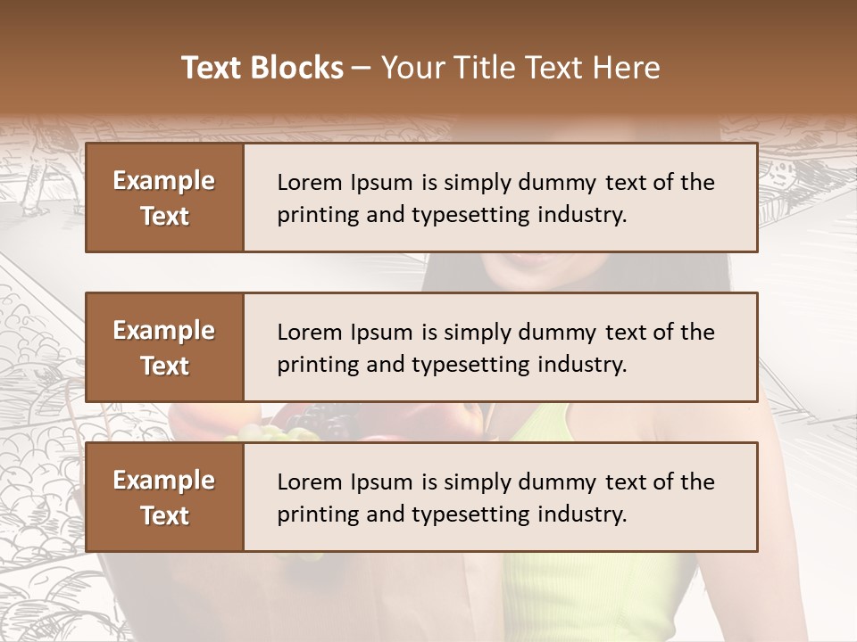 Portrait Fruit Person PowerPoint Template