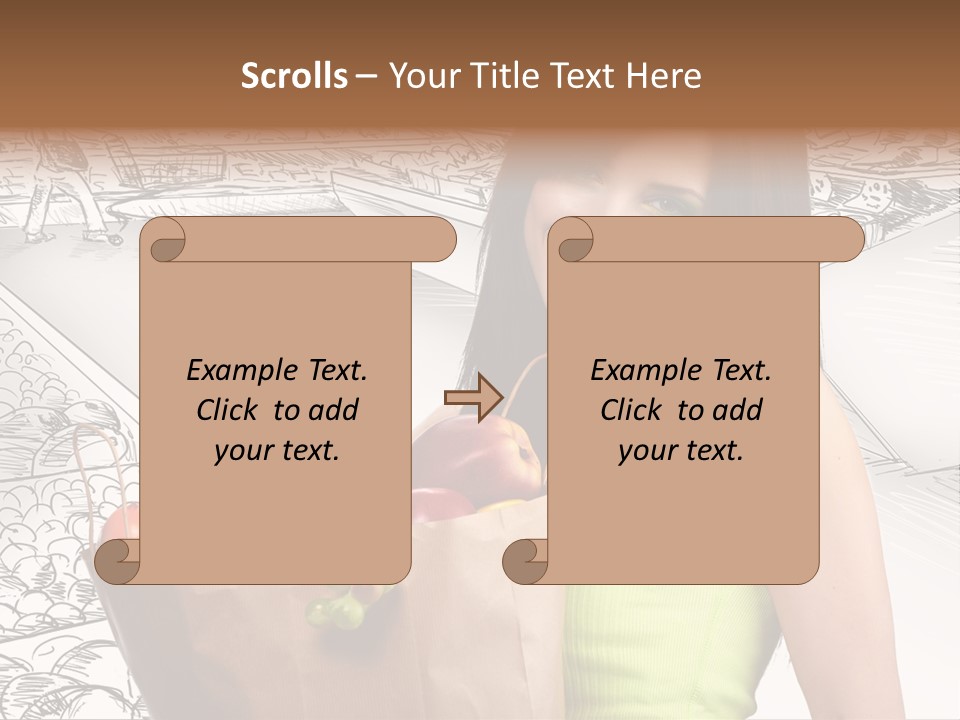 Portrait Fruit Person PowerPoint Template
