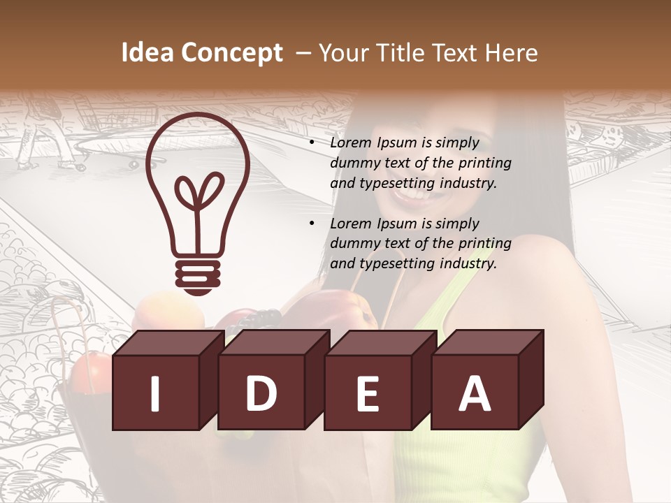 Portrait Fruit Person PowerPoint Template