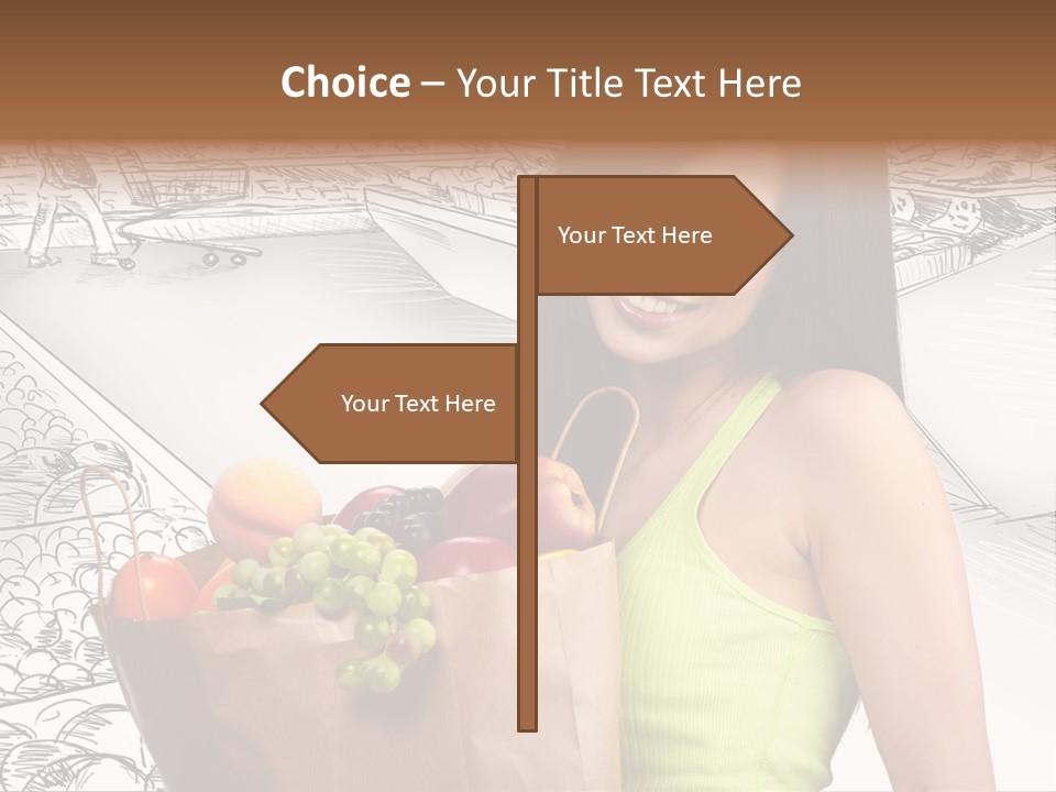 Portrait Fruit Person PowerPoint Template