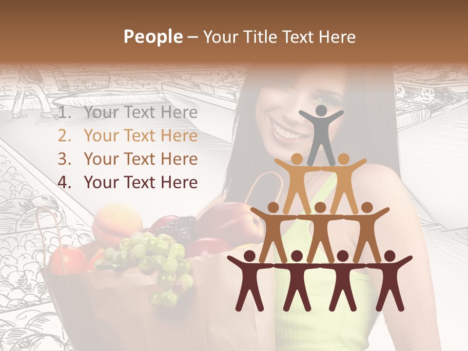 Portrait Fruit Person PowerPoint Template