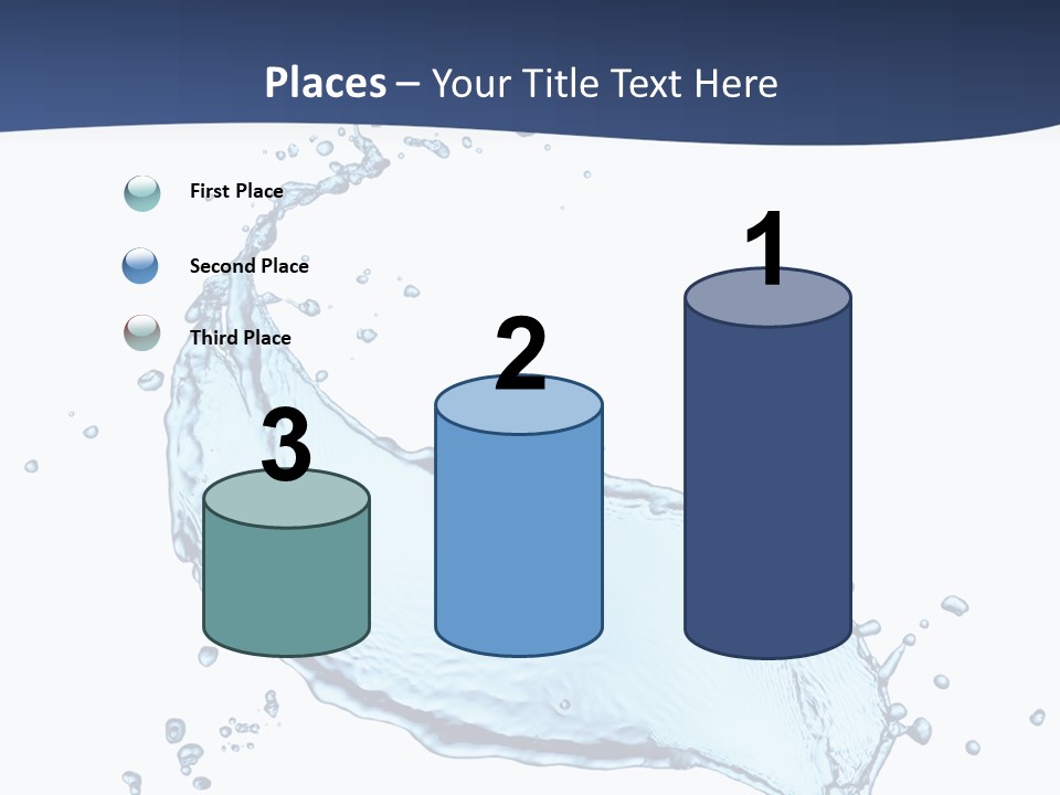 Flow Image Blue PowerPoint Template