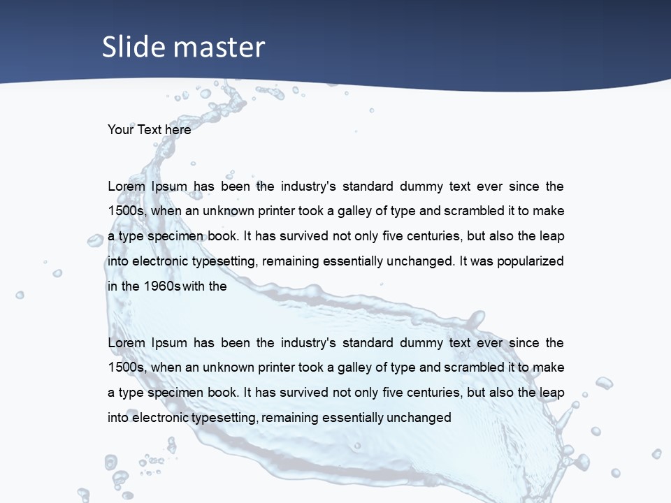 Flow Image Blue PowerPoint Template