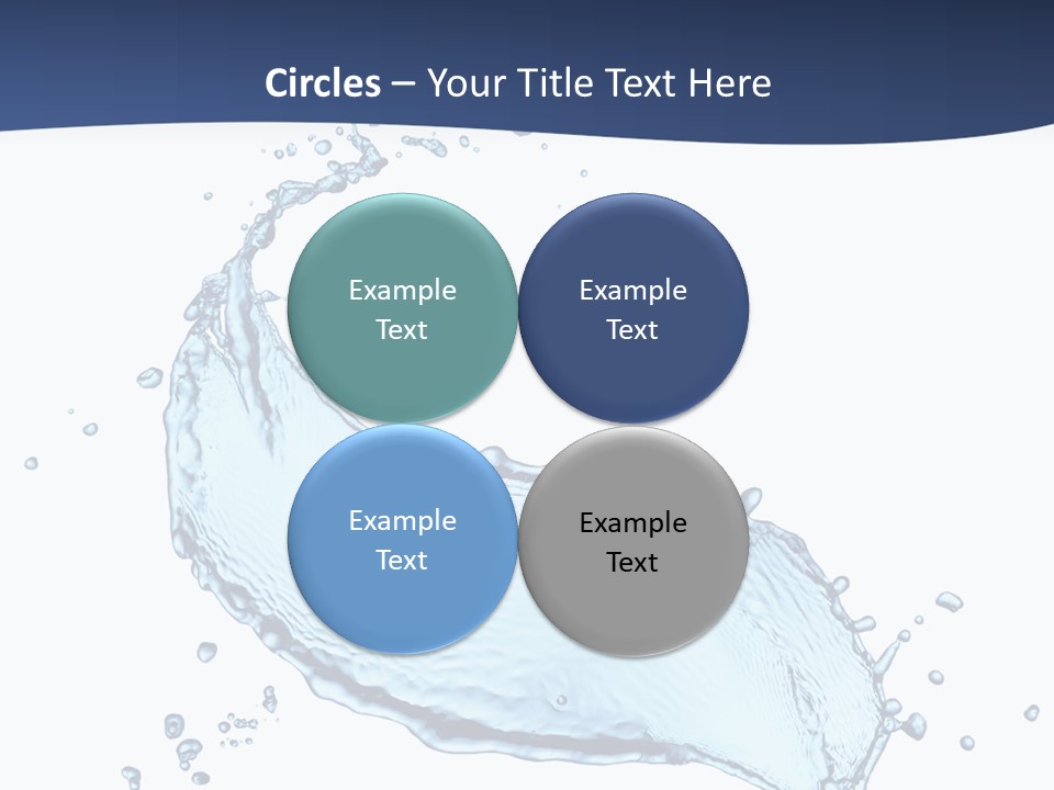 Flow Image Blue PowerPoint Template
