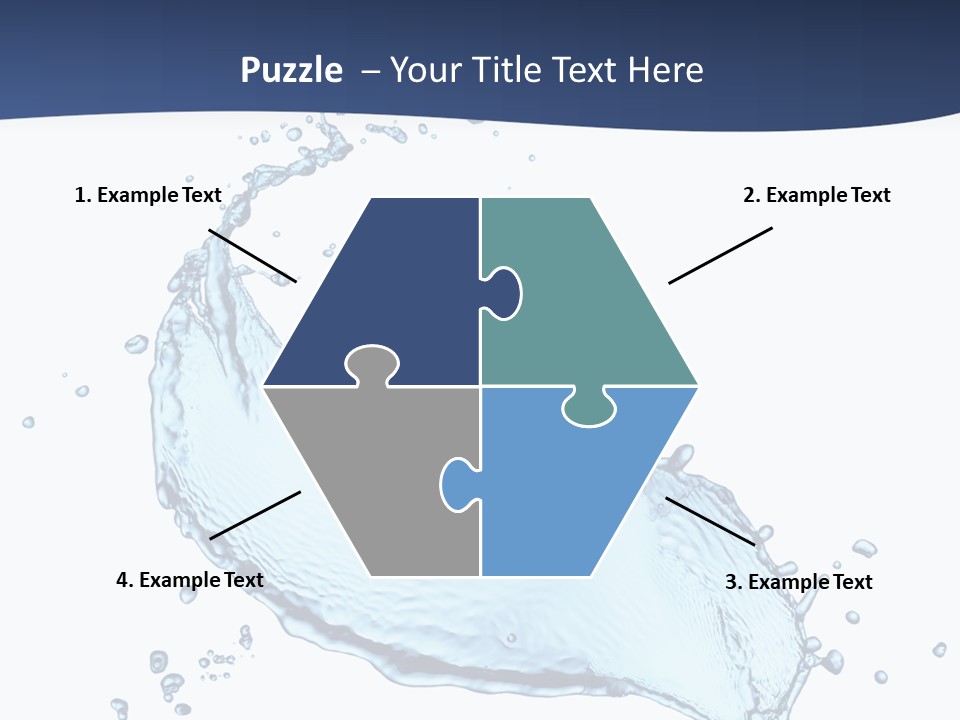 Flow Image Blue PowerPoint Template