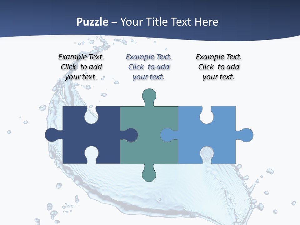 Flow Image Blue PowerPoint Template