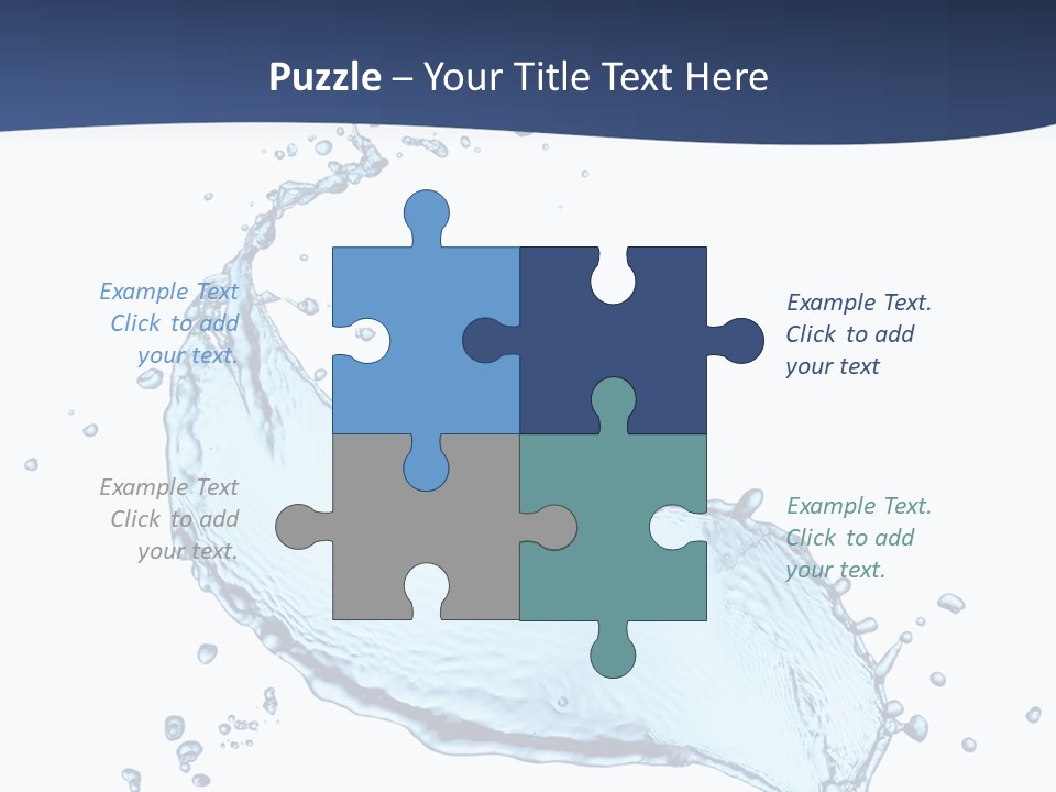 Flow Image Blue PowerPoint Template