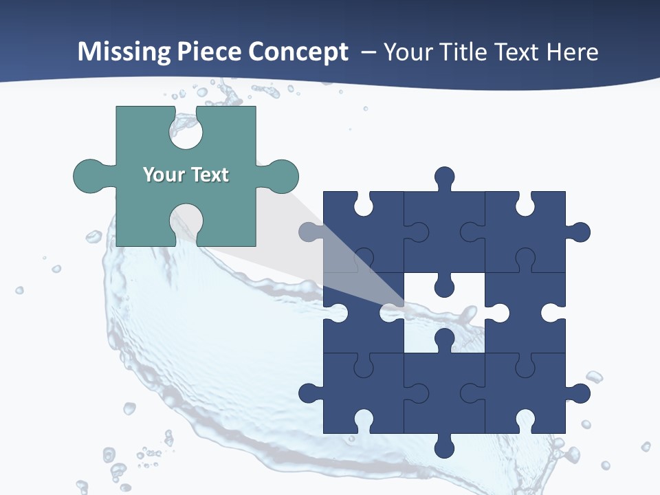 Flow Image Blue PowerPoint Template