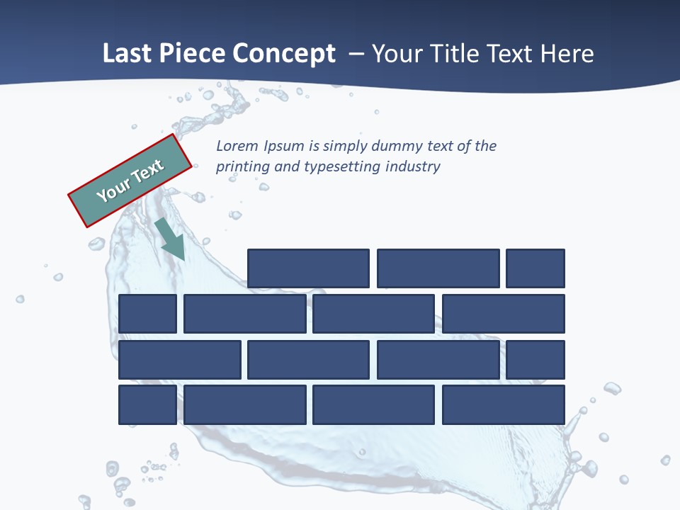 Flow Image Blue PowerPoint Template