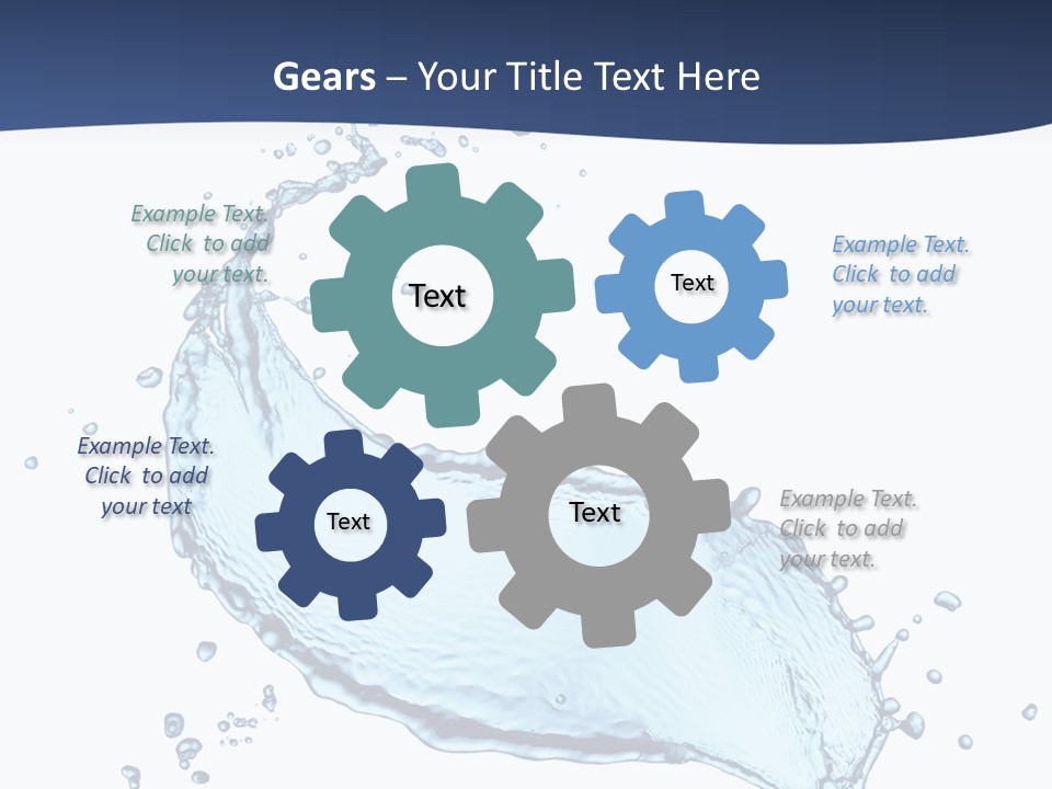 Flow Image Blue PowerPoint Template