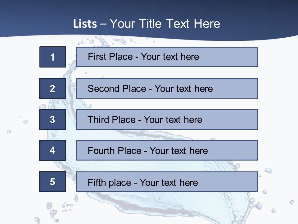 Flow Image Blue PowerPoint Template