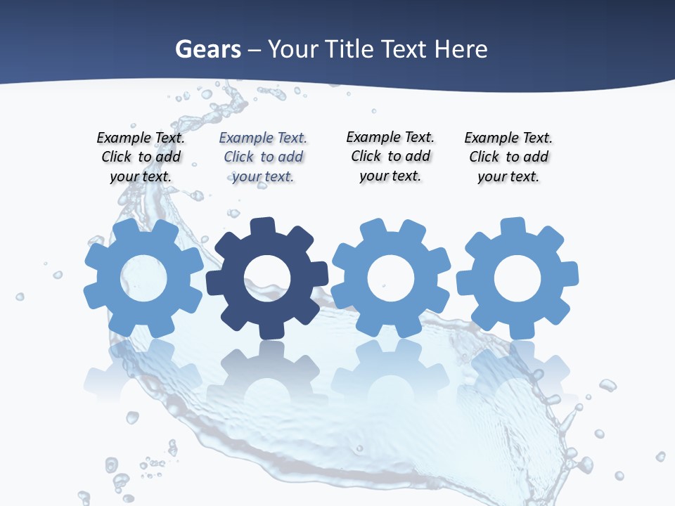 Flow Image Blue PowerPoint Template