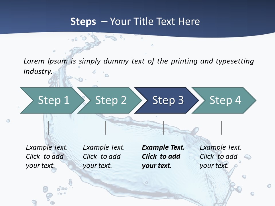 Flow Image Blue PowerPoint Template