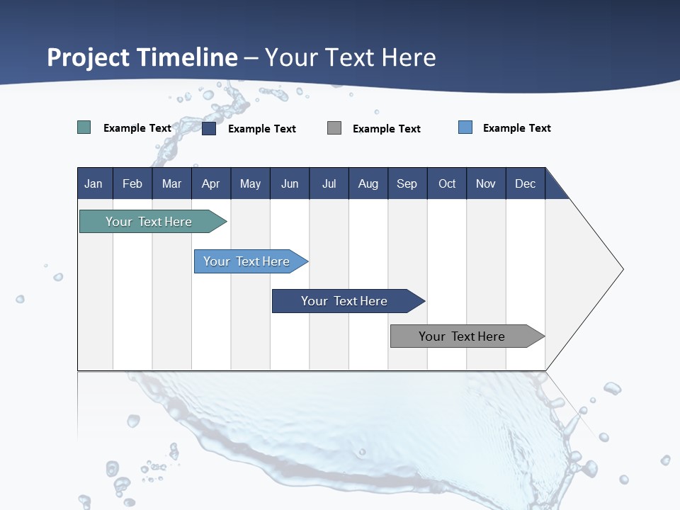 Flow Image Blue PowerPoint Template