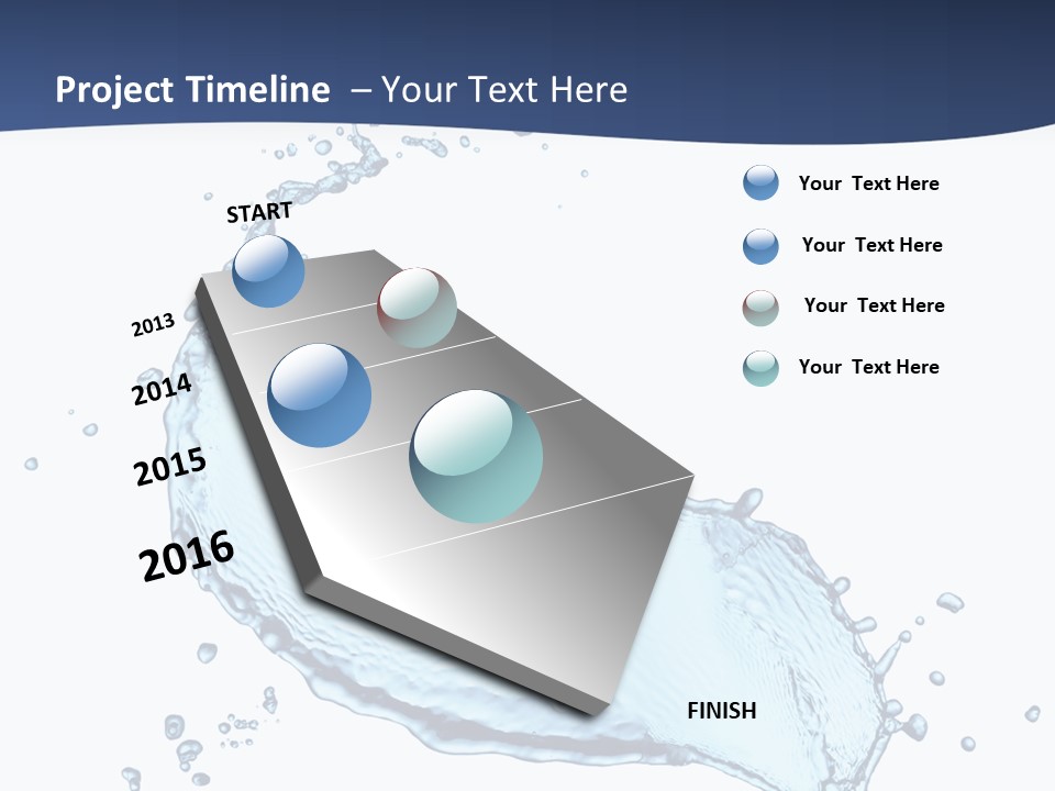 Flow Image Blue PowerPoint Template