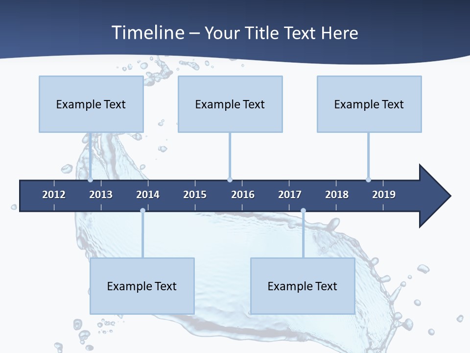 Flow Image Blue PowerPoint Template