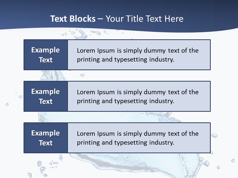 Flow Image Blue PowerPoint Template