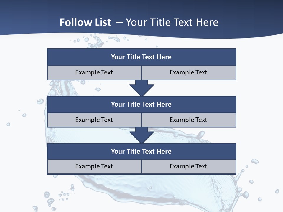 Flow Image Blue PowerPoint Template
